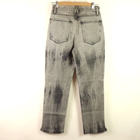 Good American Women High Rise Split Hem Grey Black Wash Jeans 4 / 27 - Picture 2 of 5